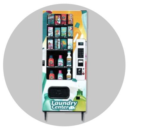 Automated retail machine on laundromat